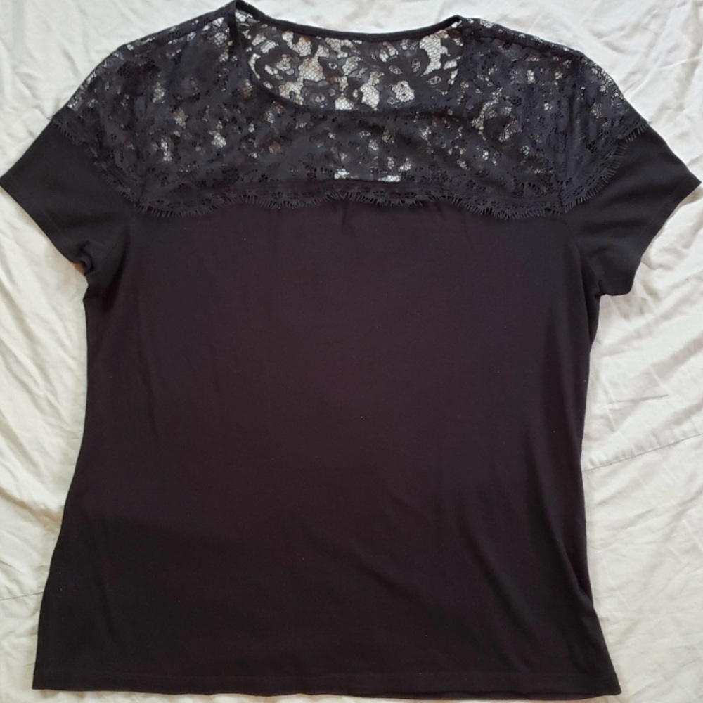Cato | Short Sleeve Lace Top Blouse